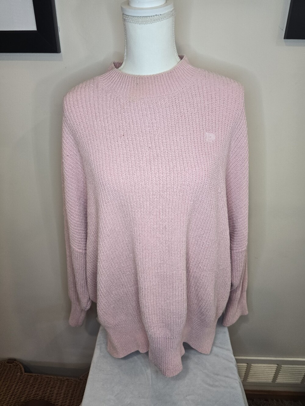 Victoria’s Secret PINK Pink Chenille Oversized Sweater Size Large